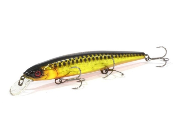 Воблер JACKALL Squad Minnow 115 SP цвет hl black & gold