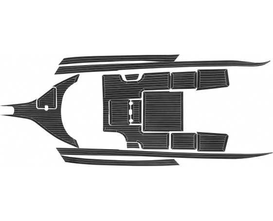 Комплект палубного покрытия для Yamaha FR-26, тик черный, с обкладкой, Marine Rocket