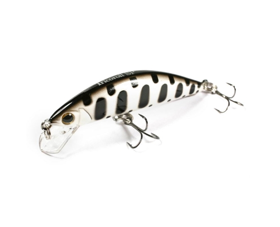 Воблер JACKALL TIMON Tricoroll 55SP white & black yamame
