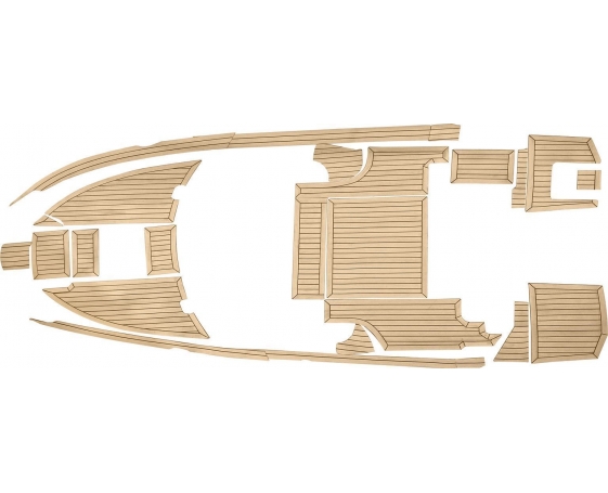 Комплект палубного покрытия для Hammertone 25 HT, тик классический, с обкладкой, Marine Rocket
