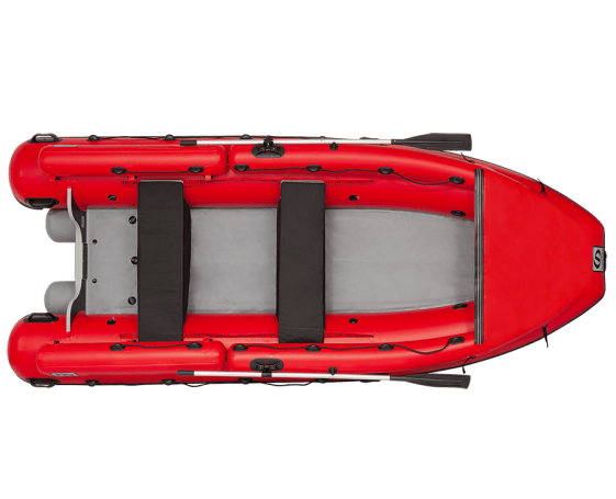 Надувная лодка Фрегат 430 FM Lux с откидным фальшбортом (лп, красная)