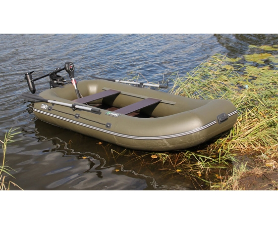 Надувная лодка Пеликан GAVIAL 260НТ навесной транец + слань 1,5м СLASSIC