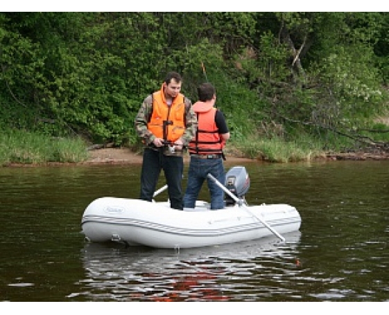 Надувная лодка Мнев J.Silver J.S 300E (светло-серый)