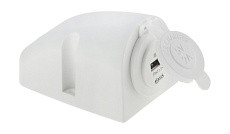 Разъем USB 5В 2.1А для крепления на приборную панель, белый