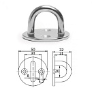 Планка круглая CIM с обухом 8х50мм 1022-0308