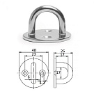Планка круглая CIM с обухом 6х40мм 1022-0306