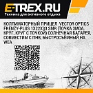 Коллиматорный прицел  Vector Optics FRENZY-Plus 1x22x33 SMR (точка 3МОА, круг, круг с точкой) солнечная батарея, совместим с ПНВ, быстросъёмный на Wea