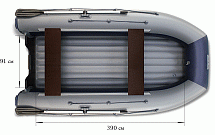 Надувная лодка ФЛАГМАН DK 450 двухкорпусная